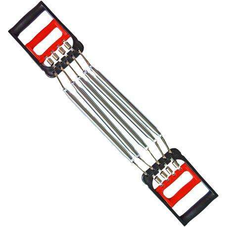 Adjustable Chest Expander with 5 Resistance Springs  Upper Body Home Gym Trainer