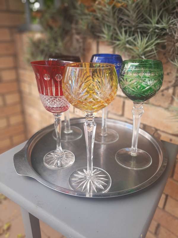 Bohemian Wine Hock Glasses Reduced To Clear