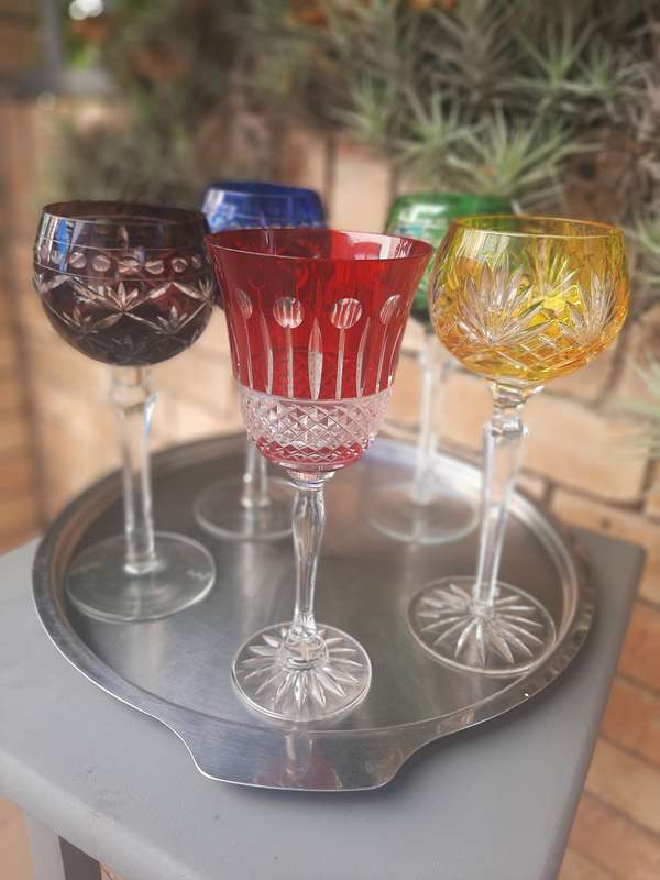 Bohemian Wine Hock Glasses Reduced To Clear