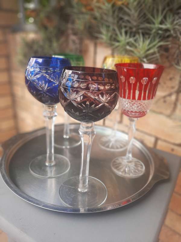 Bohemian Wine Hock Glasses Reduced To Clear