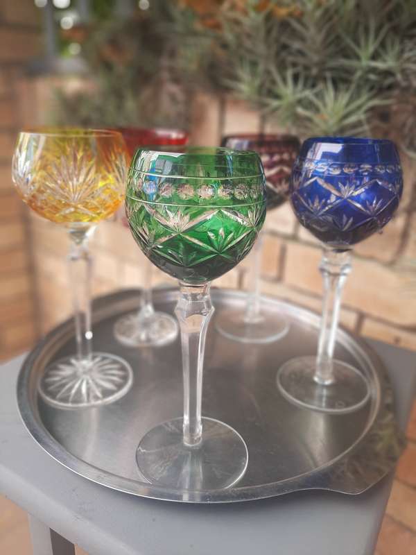 Bohemian Wine Hock Glasses Reduced To Clear