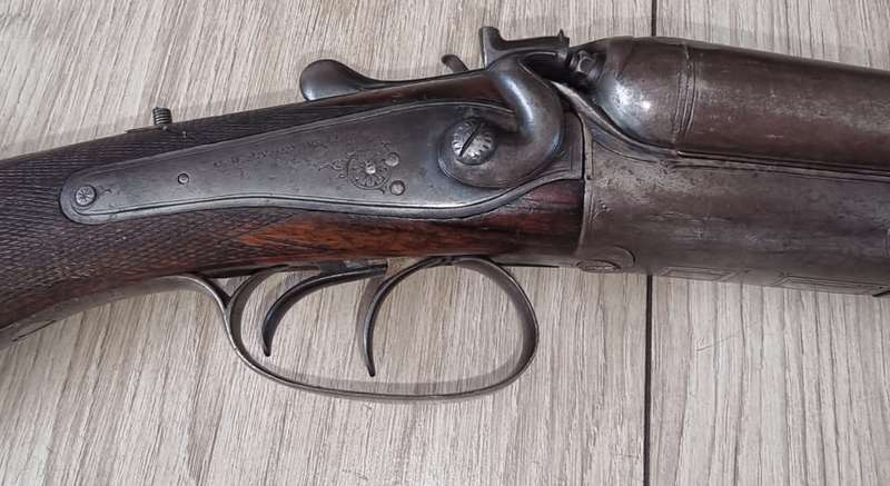 C. W. Andrews Ltd. London Double Barrel Back Action Hammer Shotgun in 12 Gauge