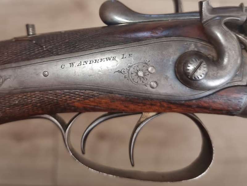 C. W. Andrews Ltd. London Double Barrel Back Action Hammer Shotgun in 12 Gauge