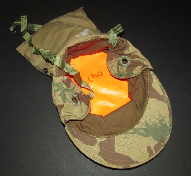 SAP Period Camo Flap Cap with Badge and Day-Glo ( Top Condition )