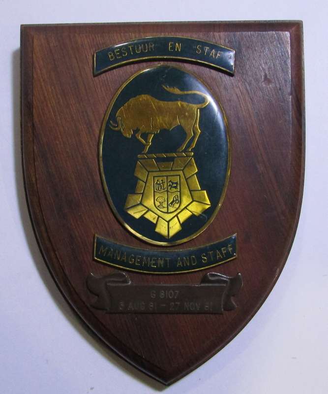 SADF - Army Staff Course Plaque