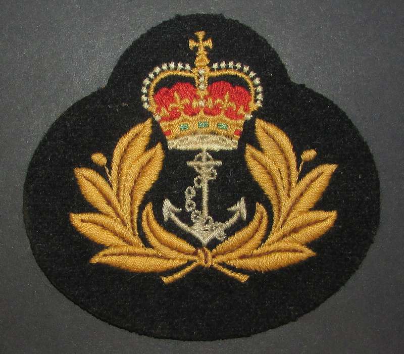 Royal Navy Embroidered Officers Cap Badge