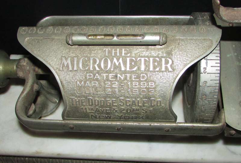 Vintage "The Micrometer Scale" by the Dodge Scale Company - Huge Piece