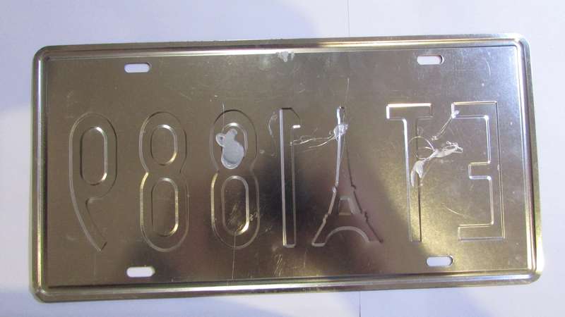 Man-Cave - Effiel Tower Commemorative Number Plate