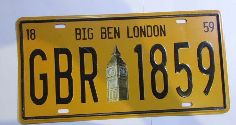 Man-Cave - Big Ben Commemorative Number Plate