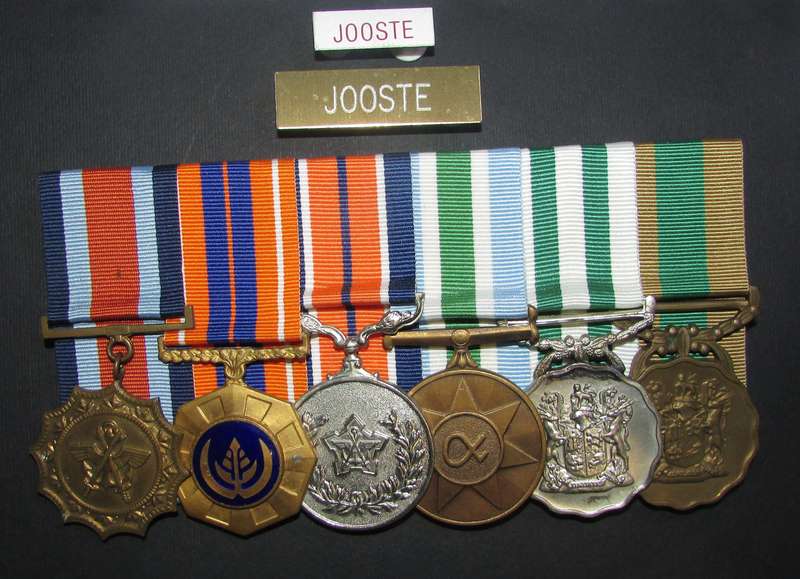 SADF - Full Size 20 Year Good Service Court Mounted Medal Group "Jooste"