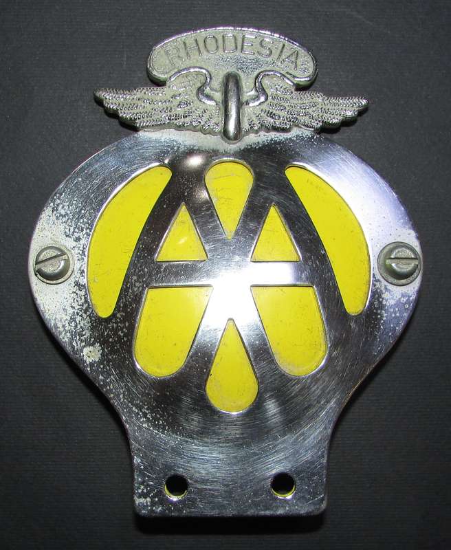 Rhodesia - Vintage AA Car Sign