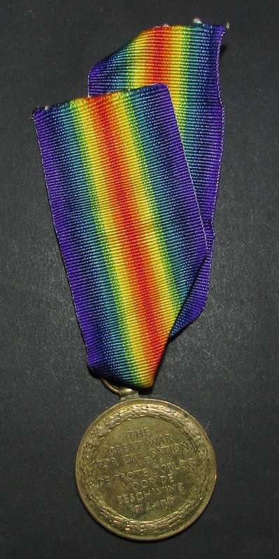 Full Size World War One Victory Medal:PTE C.J.G 2ND SAI