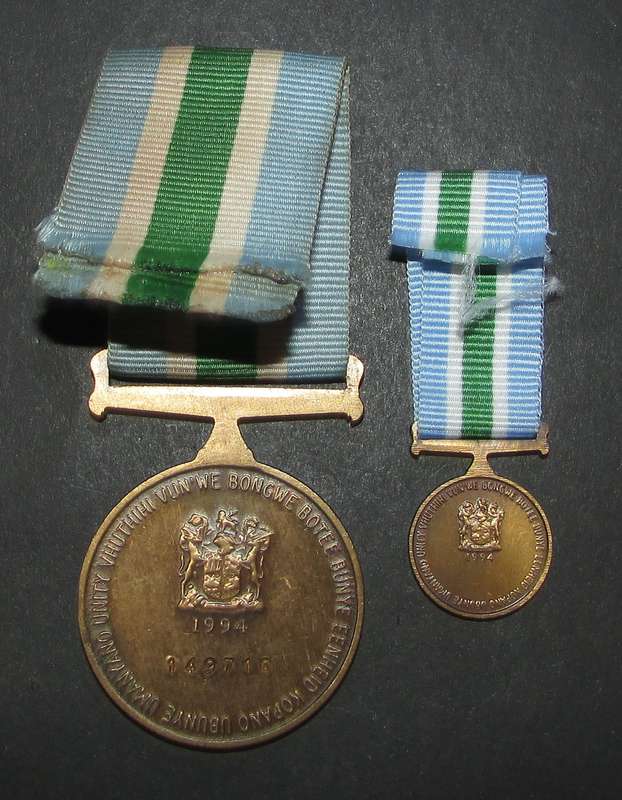 SADF - Full Size Unitas Medal with Miniature
