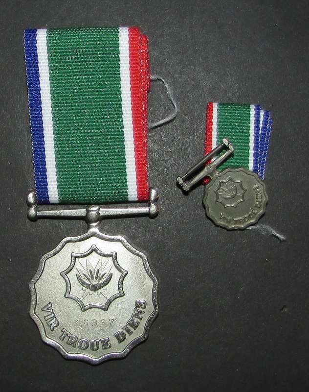 SADF - Full Size with Miniature Service Medals ( Silver )