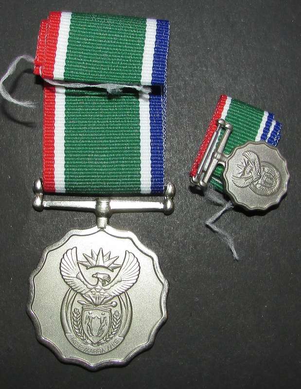 SADF - Full Size with Miniature Service Medals ( Silver )