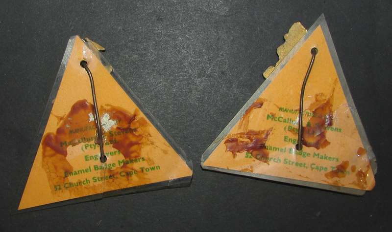 1955 British Rugby Tour Stick Pin Badge Pair