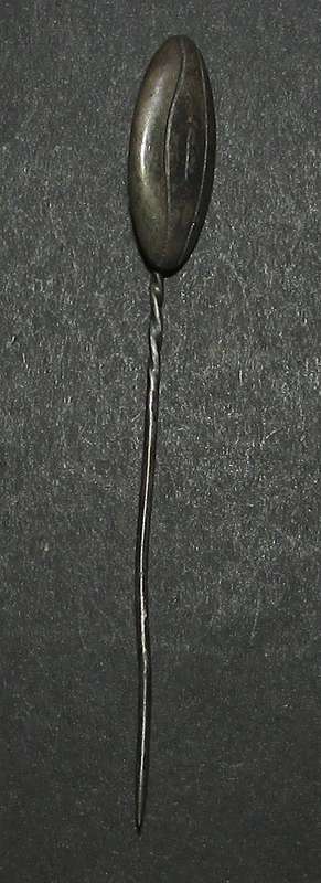 Vintage Sterling Silver Rugby Stick Pin Badge