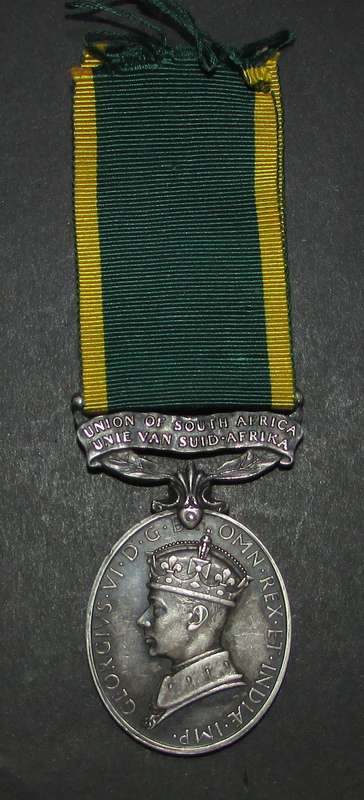 Full Size George V South Africa Efficiency Medal:WO1 G.N.A Jonas SAAF