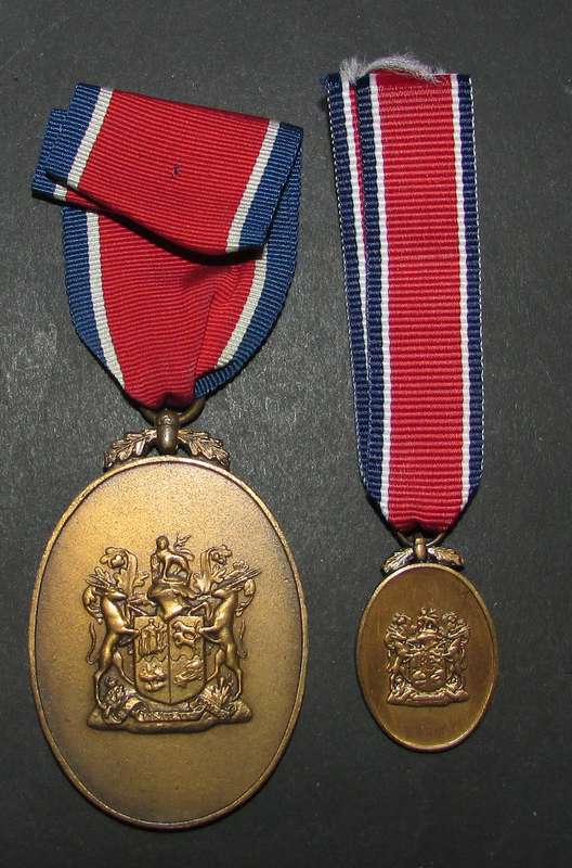 SADF - SADF - Full Size John Chard Medal with Miniature