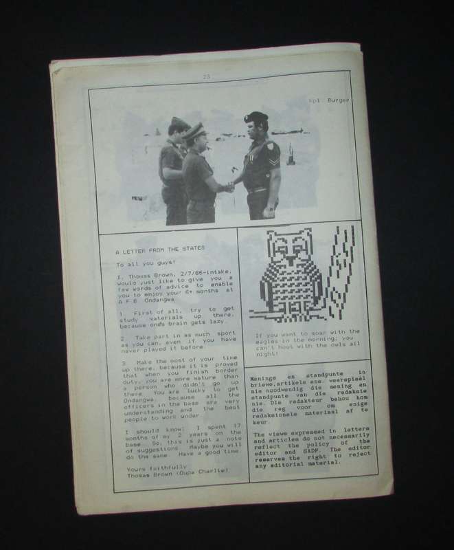 SADF - SAAF AFB Odwandgwa "Die Arened se Koerant"