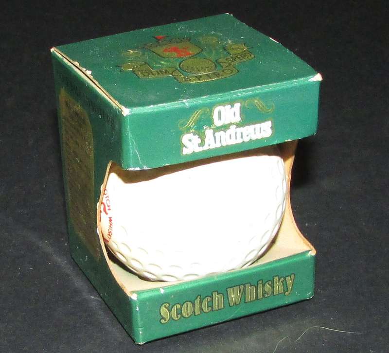 Vintage Spiro Mini Golf Ball Decanter Old St. Andrews Scotch Whiskey 50ml