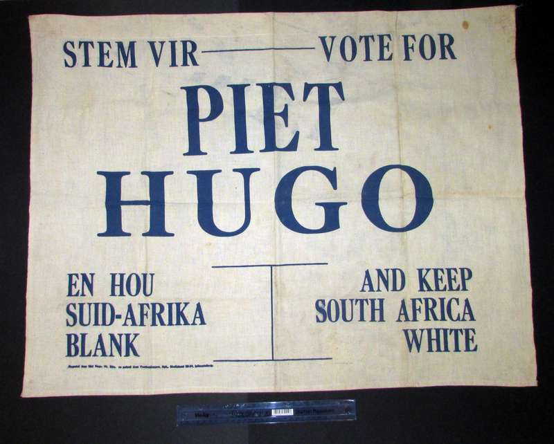 Apartheid Era - Piet Hugo Campaign Banner Flag
