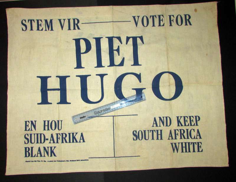 Apartheid Era - Piet Hugo Campaign Banner Flag