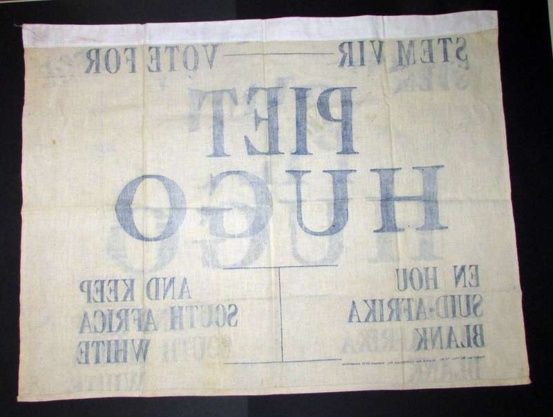 Apartheid Era - Piet Hugo Campaign Banner Flag
