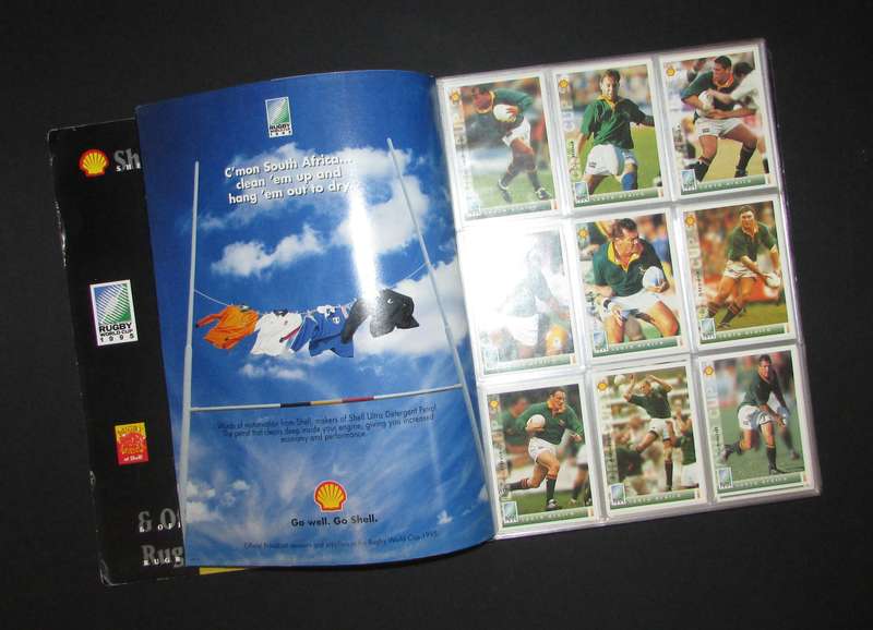 1995 Rugby World Cup Card Collection in Binder