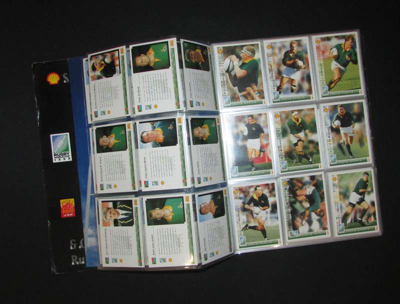 1995 Rugby World Cup Card Collection in Binder