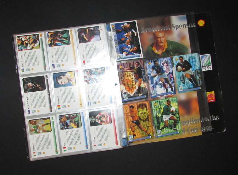 1995 Rugby World Cup Card Collection in Binder