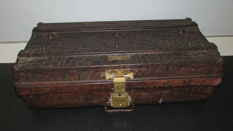 Antique British Metal Trunk