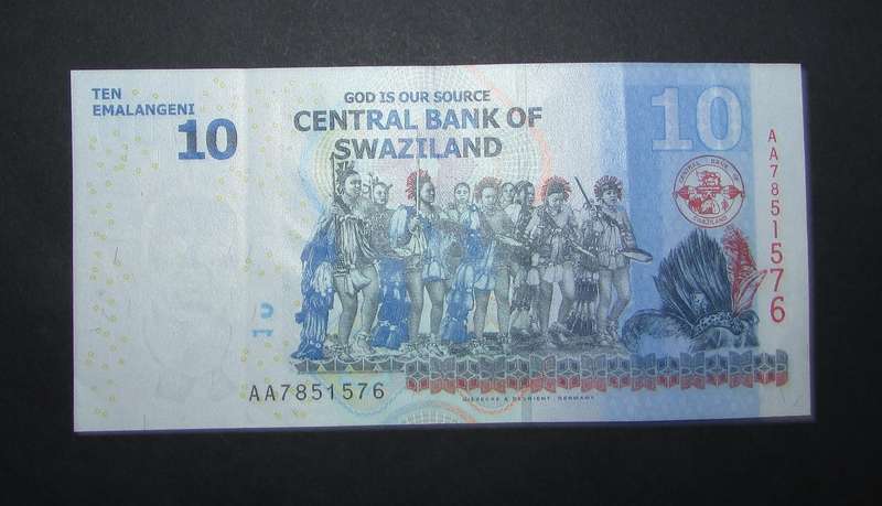 Swaziland 10 Emlangeni Banknote