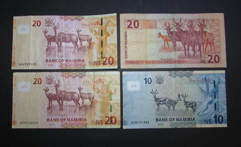 Collection of Namibian Dollar Banknotes - 70 Dollar in Total