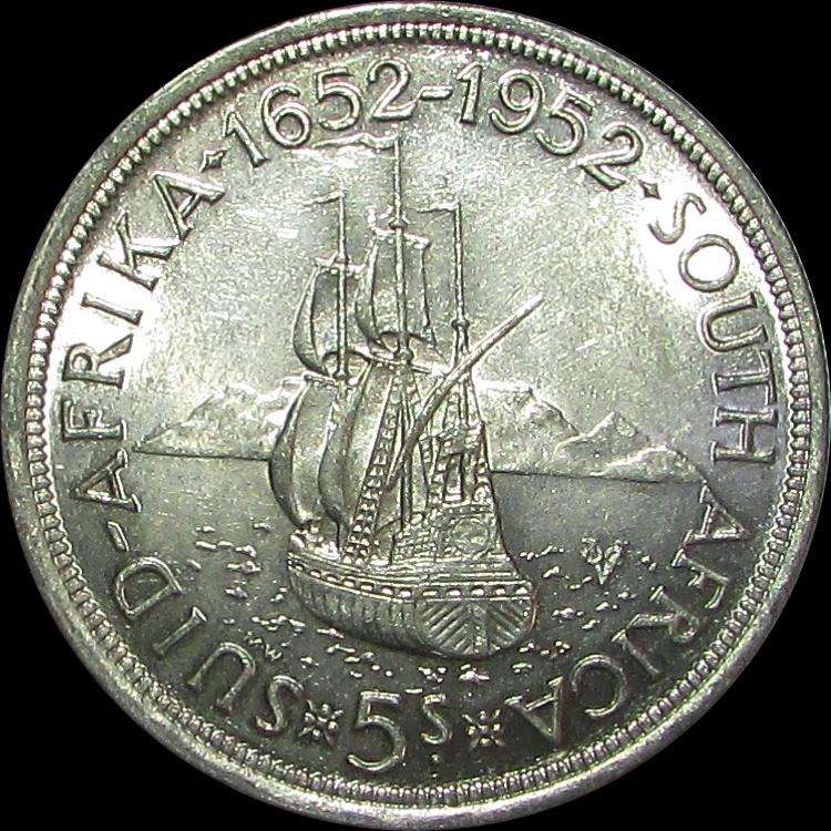 Union of South Africa 1952 Silver Crown