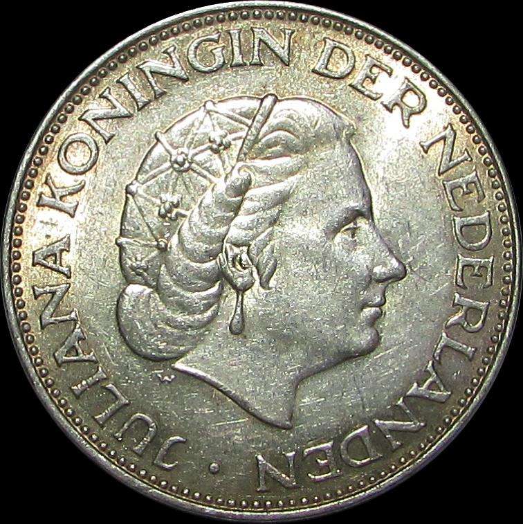 Netherlands 2-1/2 Gulden - 1962 Silver