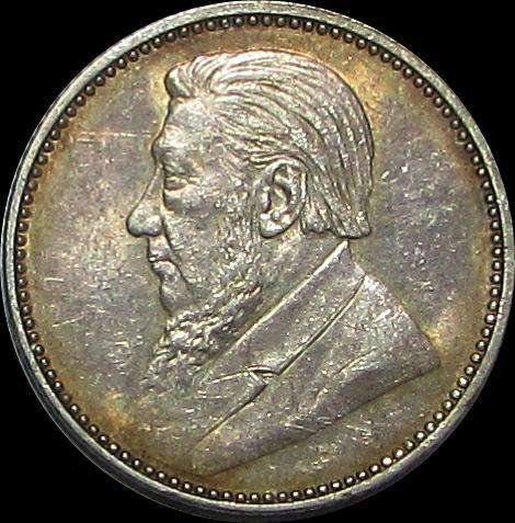1897 Paul Kruger Silver Sixpence