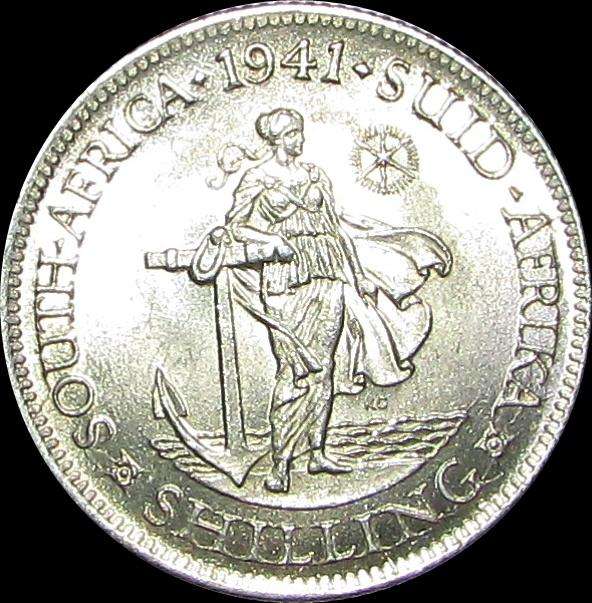 Union of South Africa 1942 Silver Shilling