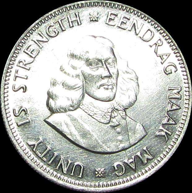 Republic of South Africa 1961 Silver 20 Cent
