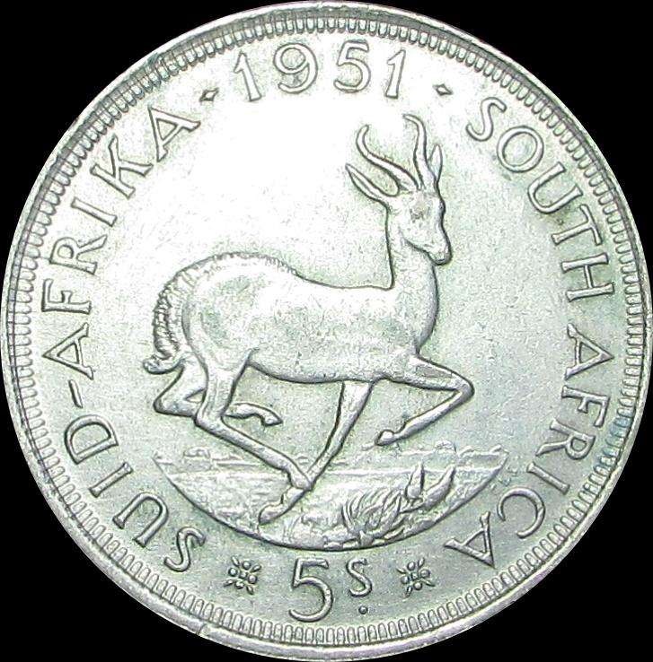 Union of South Africa 1951 Silver Crown