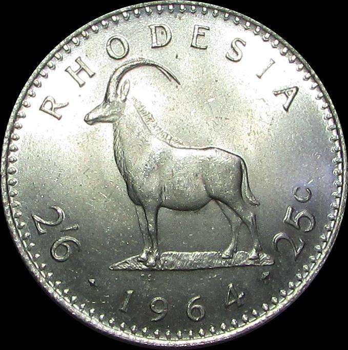 Rhodesia - 1964 Half Crown