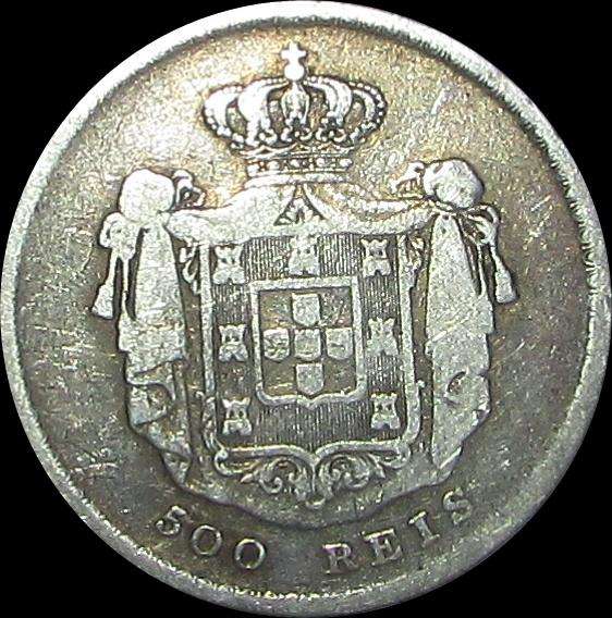 Portugal - 1858 Silver 500 Reis