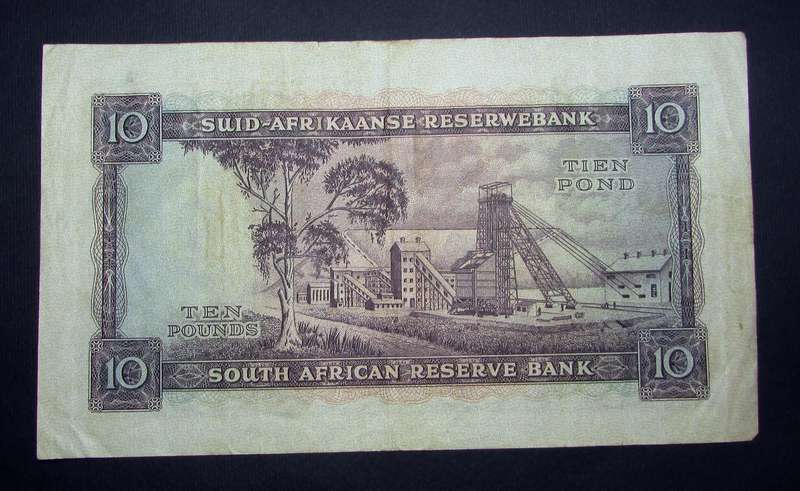 Union of South Africa :MH De Kock 10 Pound Banknote