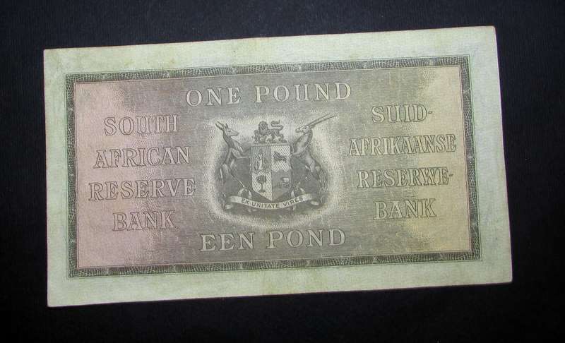 Union of South Africa :Postmus 1 Pound Banknote