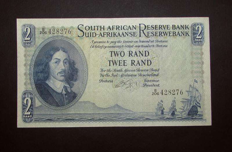 Republic of South Africa :Rissik Two Rand Banknote