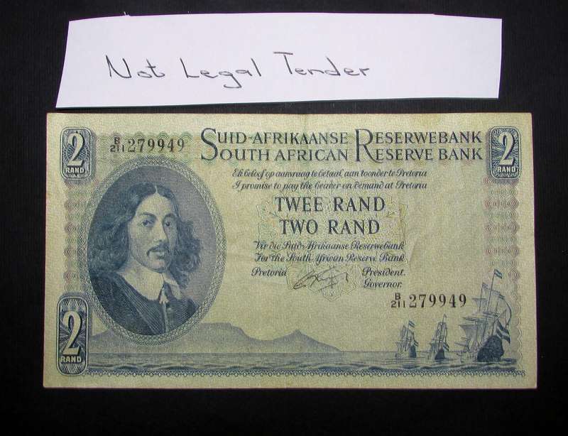 Republic of South Africa :Rissik Two Rand Banknote