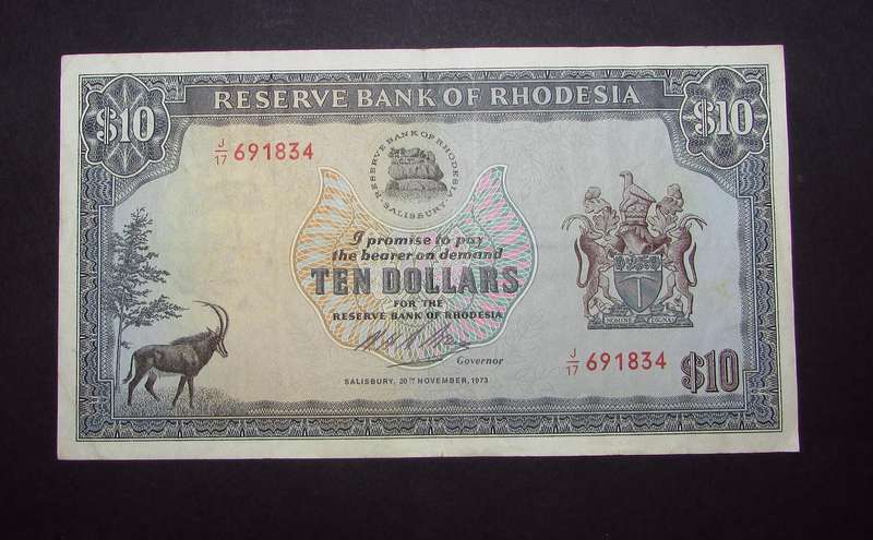 Rhodesia - 10 Dollar Banknote