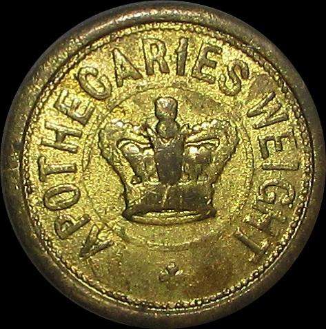 Antique Victorian Apothecaries Weight - 2 Drams