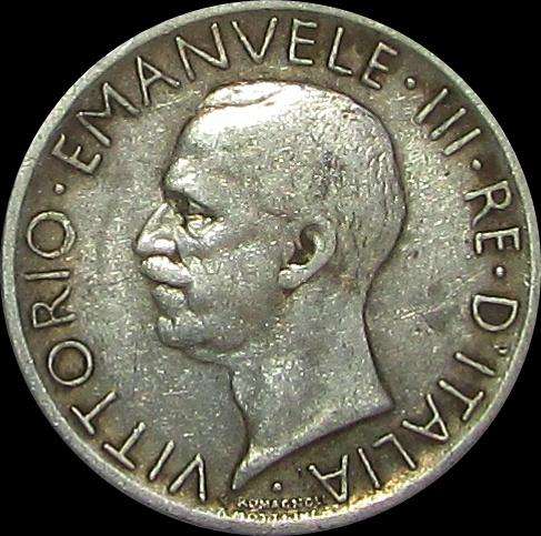 Italy - 1929 Silver 5 Lira