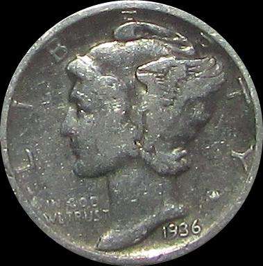 United States - 1936 Silver Mercury Dime